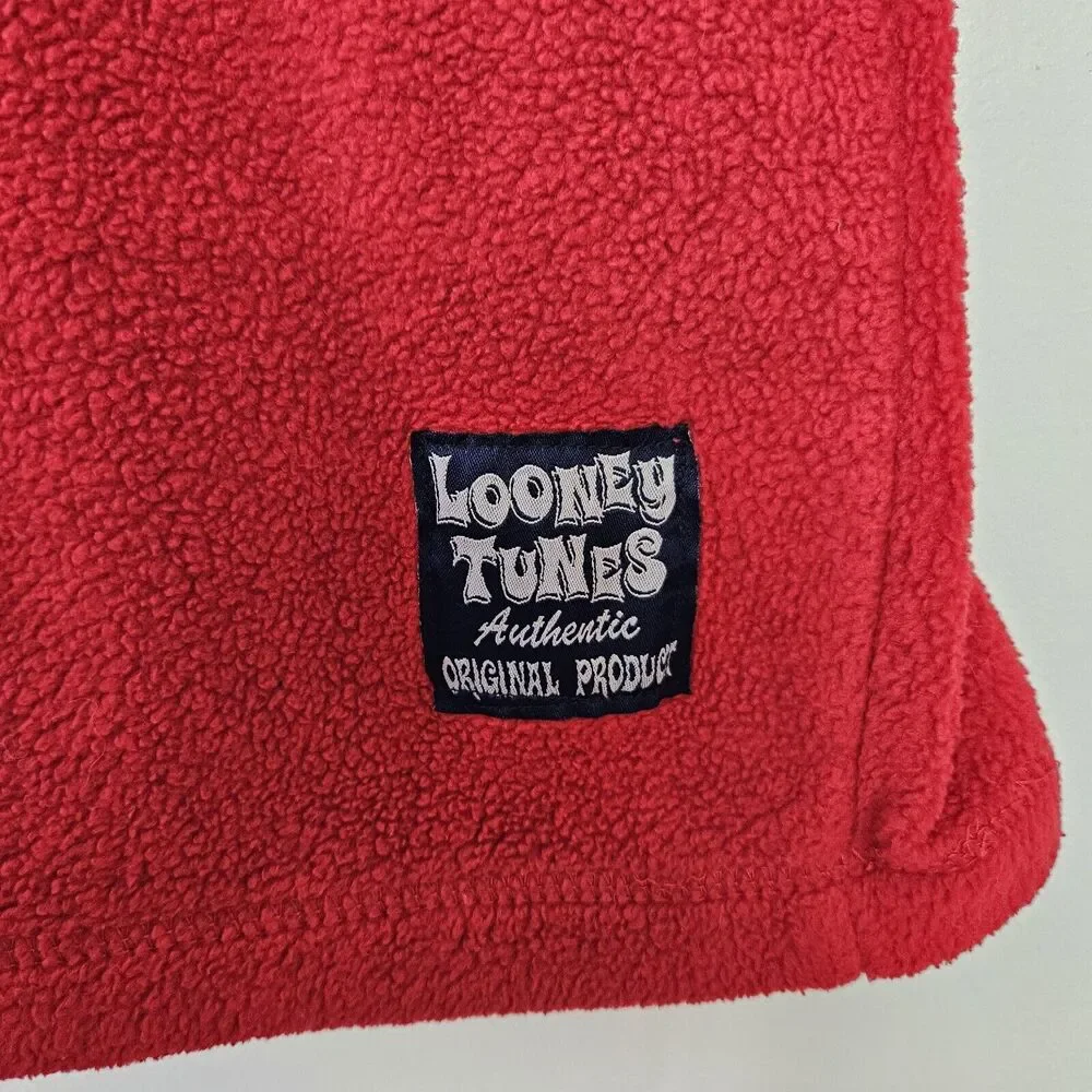 Looney Tunes Sylvester Red Hooded Fleece Sweatshirt STRESSES OUT Hoodie 1X - Picture 8 of 11